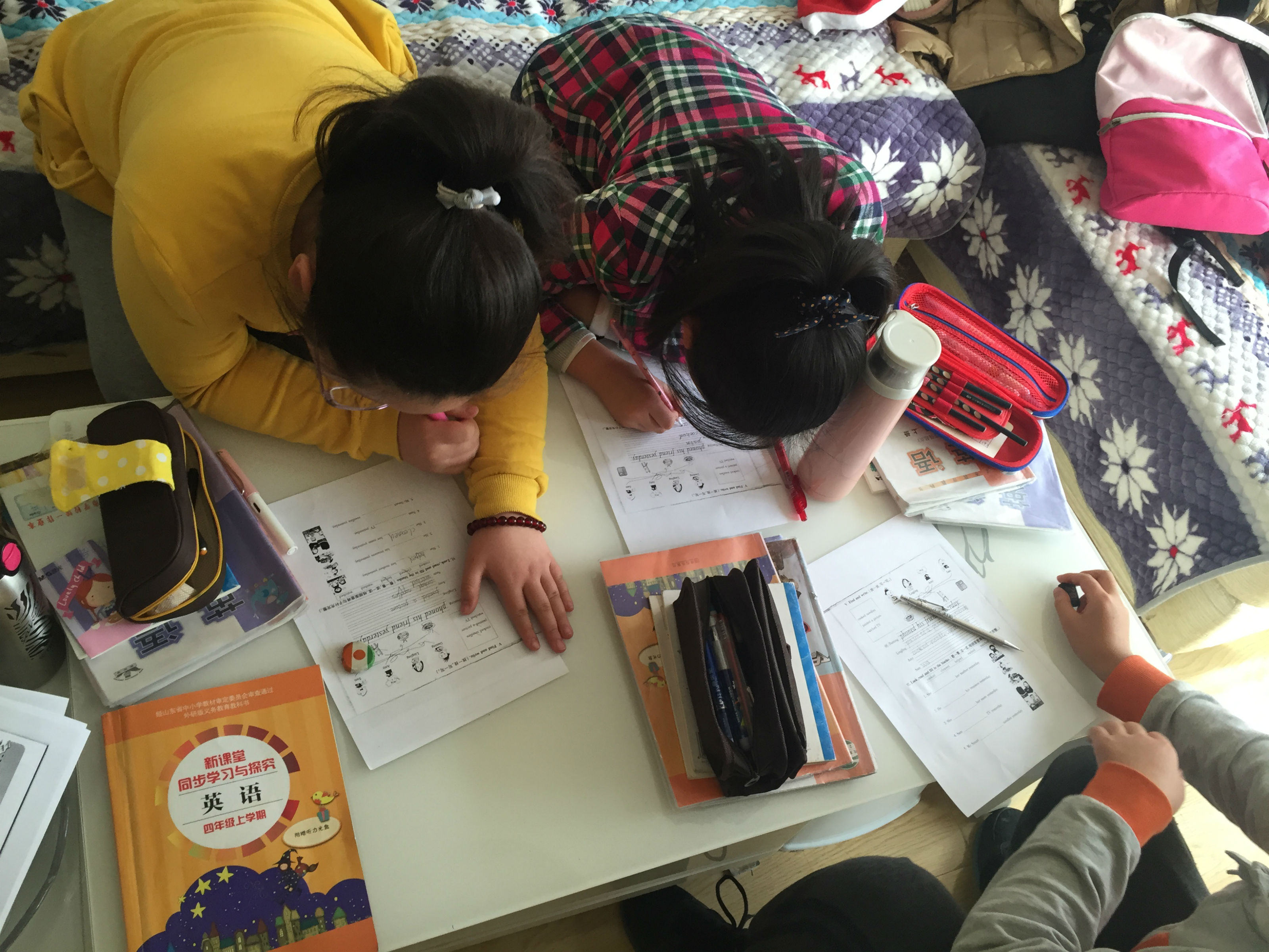 刁,张,王期末成绩达到优,补习小学英语